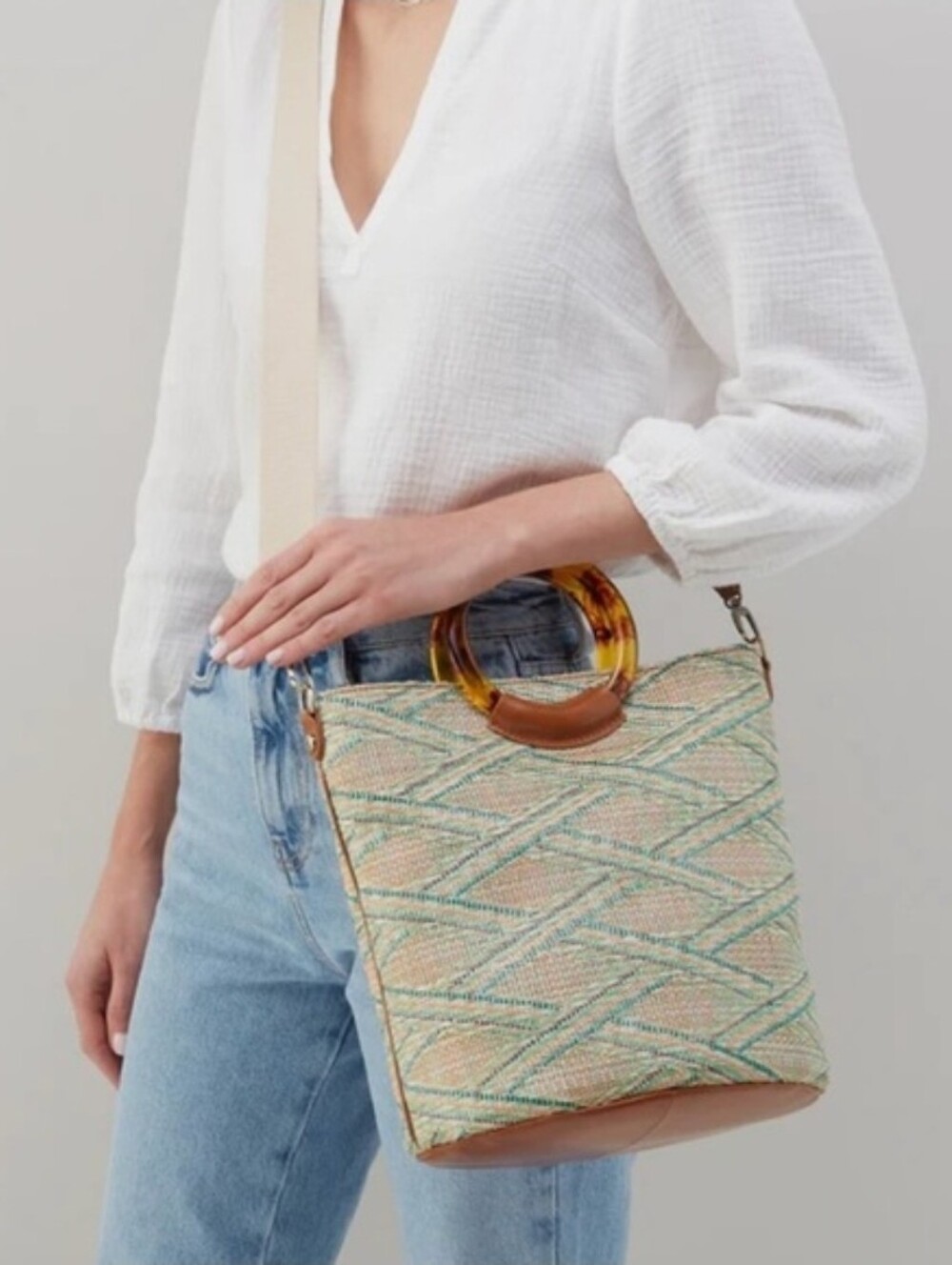 HOBO Woven Bucket Bag